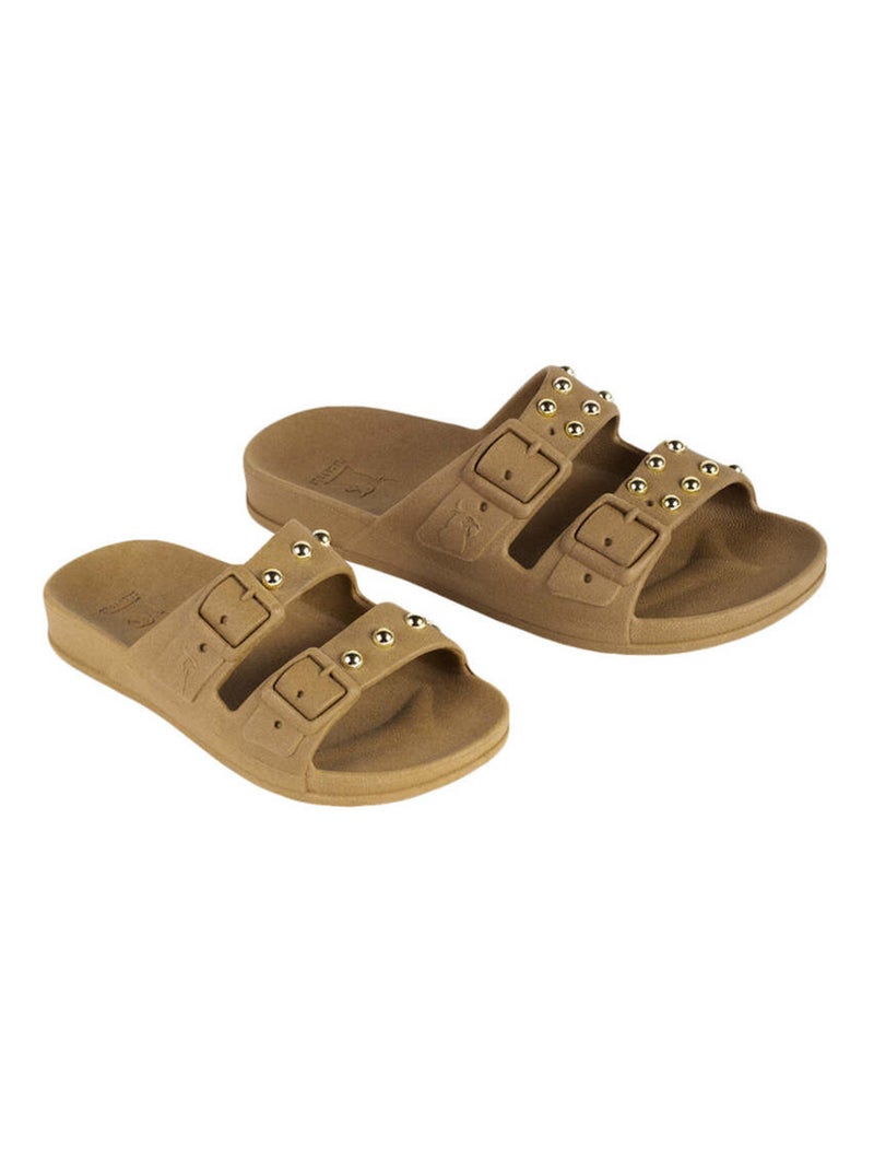 Sandales plates Florianopolis Cacatoès Camel - Kiabi