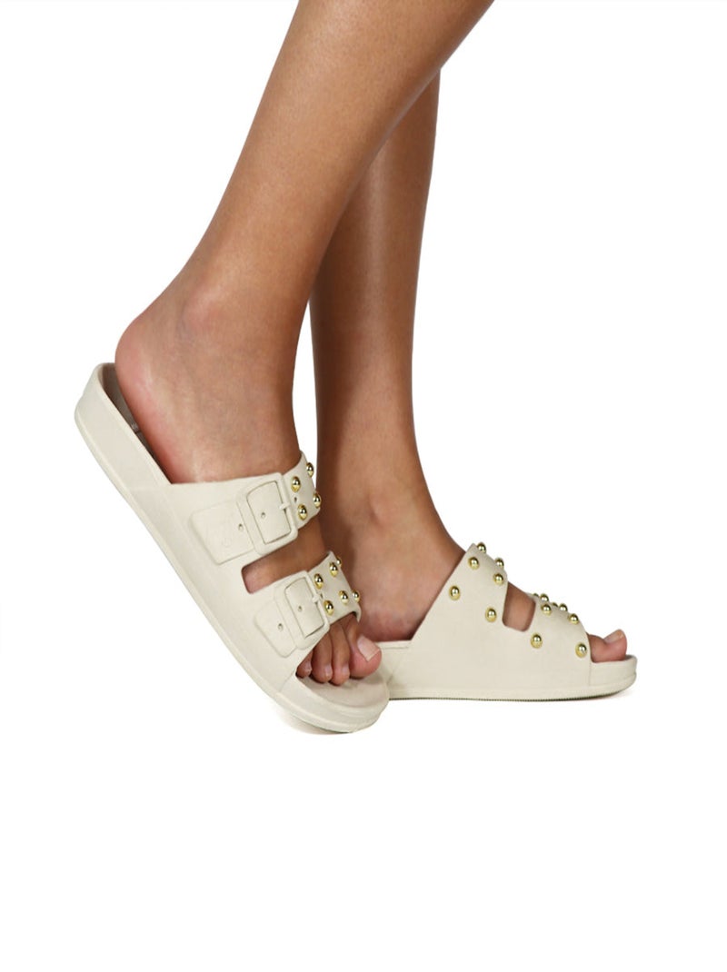 Sandales plates Florianopolis Cacatoès Craie - Kiabi