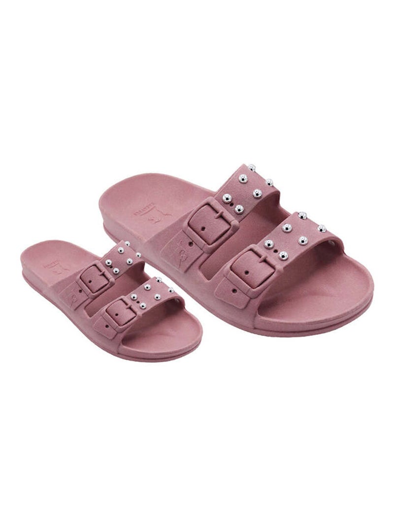 Sandales plates Florianopolis Cacatoès Vieux rose - Kiabi