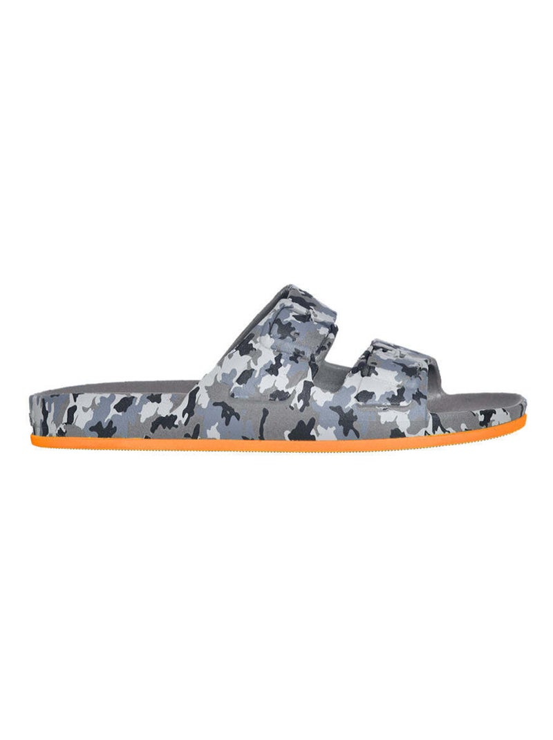 Sandales plates Fortaleza Cacatoès Gris Orange Gris - Kiabi