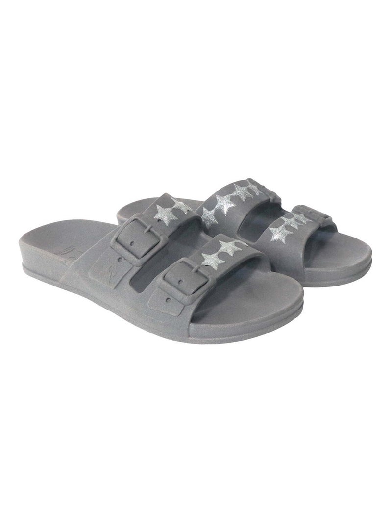 Sandales plates Ilha Bela Cacatoès Gris clair - Kiabi
