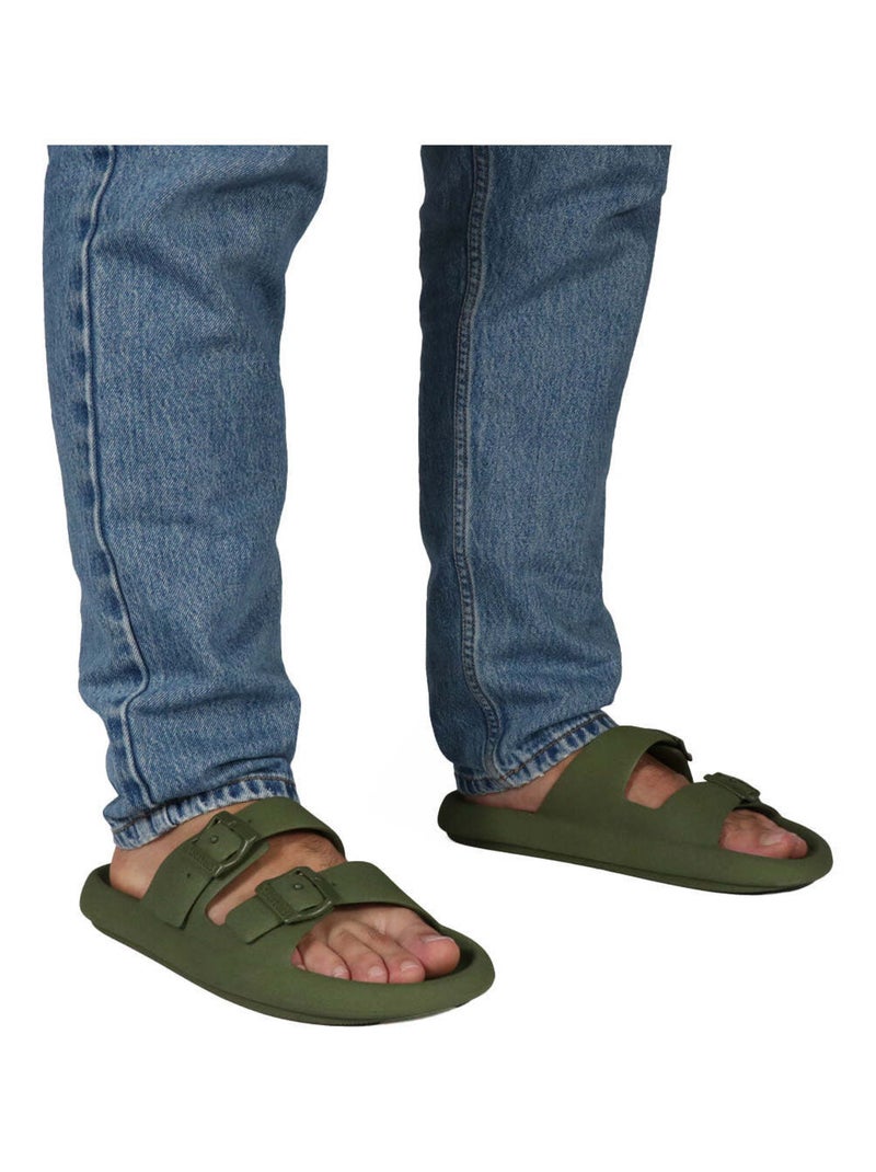 Sandales plates Jessy Classic Cacatoès Kaki foncé - Kiabi