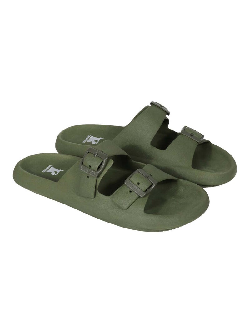 Sandales plates Jessy Classic Cacatoès Vert kaki - Kiabi