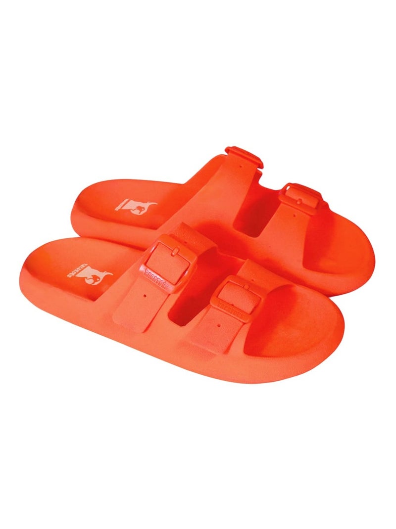 Sandales plates Jessy Fluo Cacatoès Orange clair - Kiabi