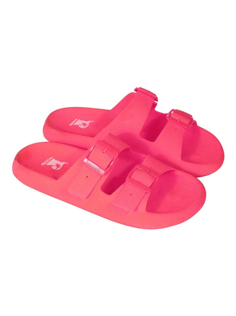 Sandales plates Jessy Fluo Cacatoès Rose clair - Kiabi
