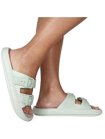 Sandales plates Jessy Glitter Cacatoès