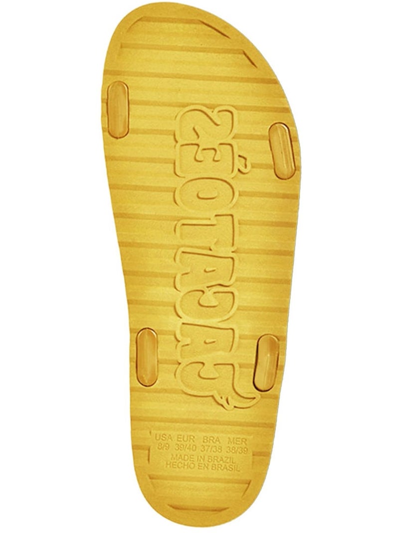 Sandales plates Manaus Cacatoès Jaune banane - Kiabi