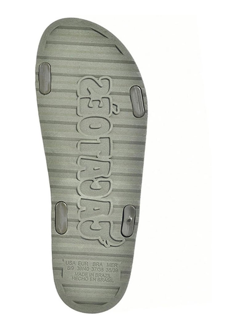 Sandales plates Manaus Glitter Cacatoès Kaki foncé - Kiabi