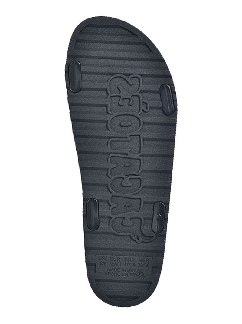 Sandales plates Manaus Glitter Cacatoès Noir - Kiabi