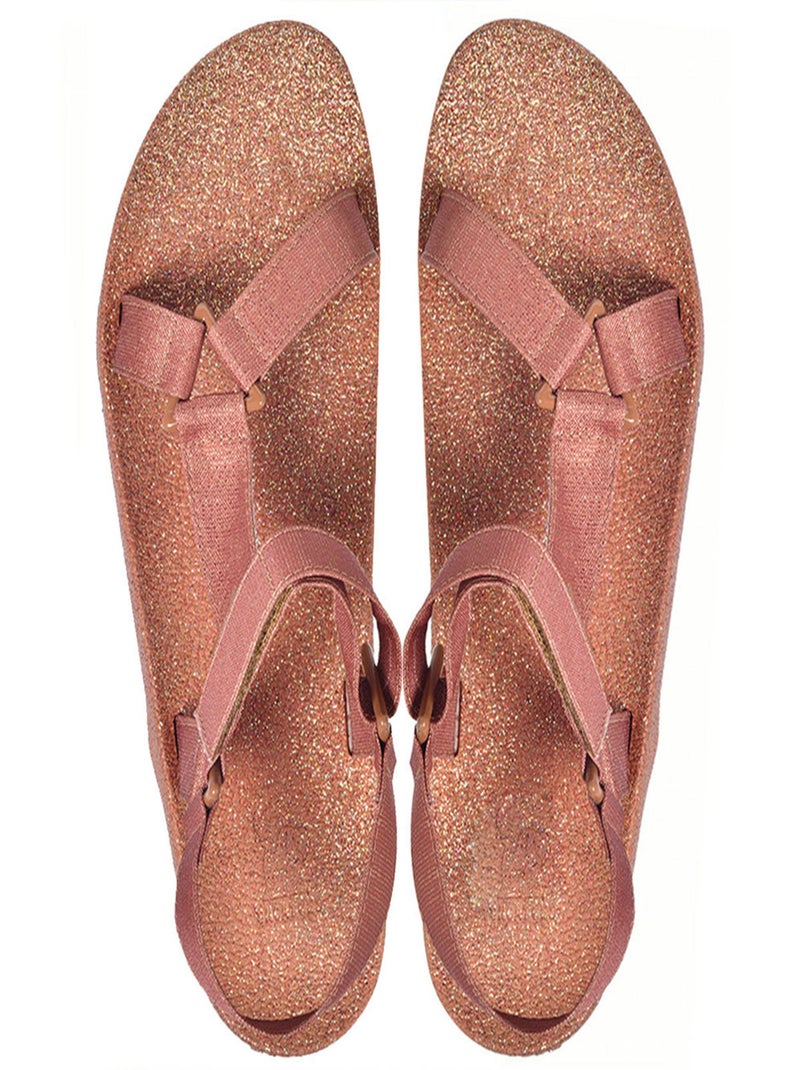 Sandales plates Manaus Glitter Cacatoès Sahara - Kiabi