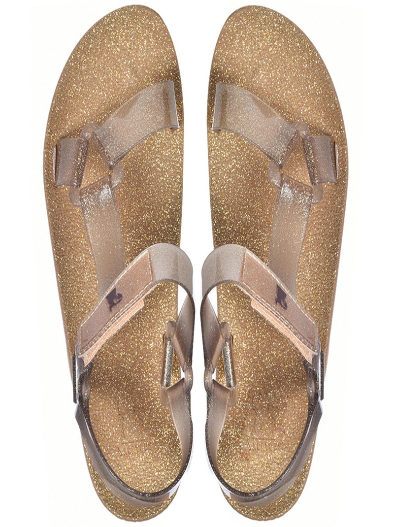 Sandales plates Manaus Jellya Cacatoès Doré/or - Kiabi