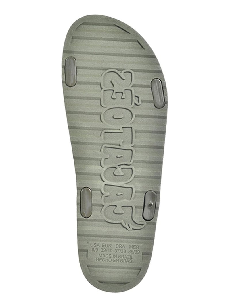 Sandales plates Manaus Jellya Cacatoès Kaki foncé - Kiabi