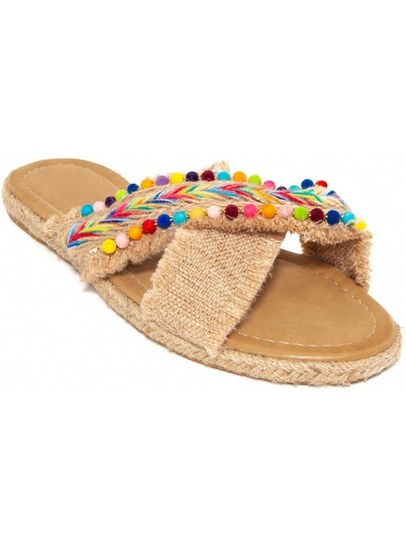 Sandales plates matériel synthétique montevita Beige - Kiabi