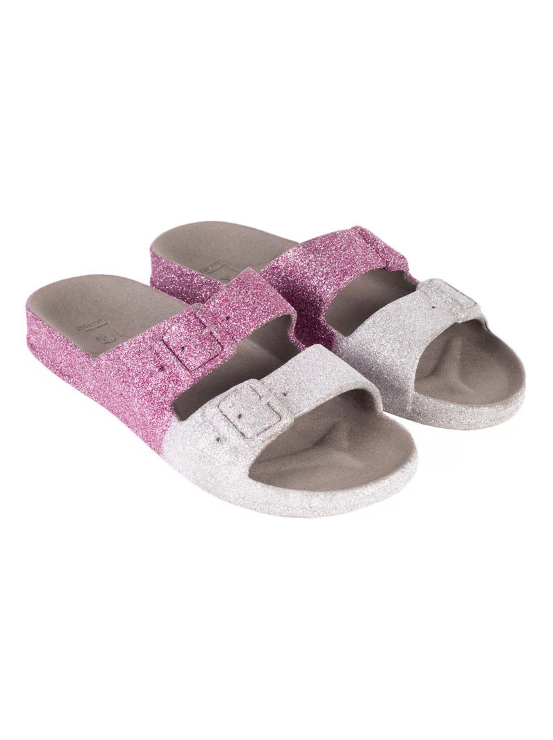Sandales plates Mossoro Cacatoès Gris Rose - Kiabi