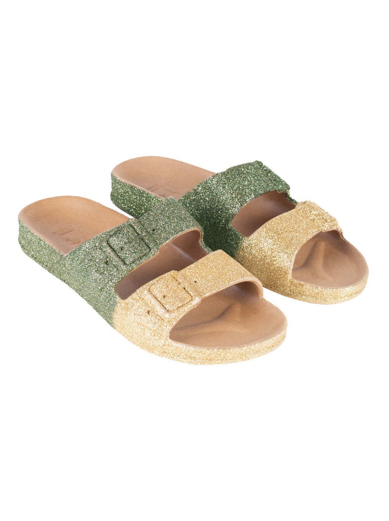 Sandales plates Mossoro Cacatoès Vert kaki - Kiabi