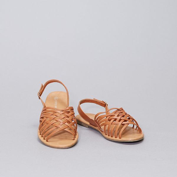sandales plates brides croisées