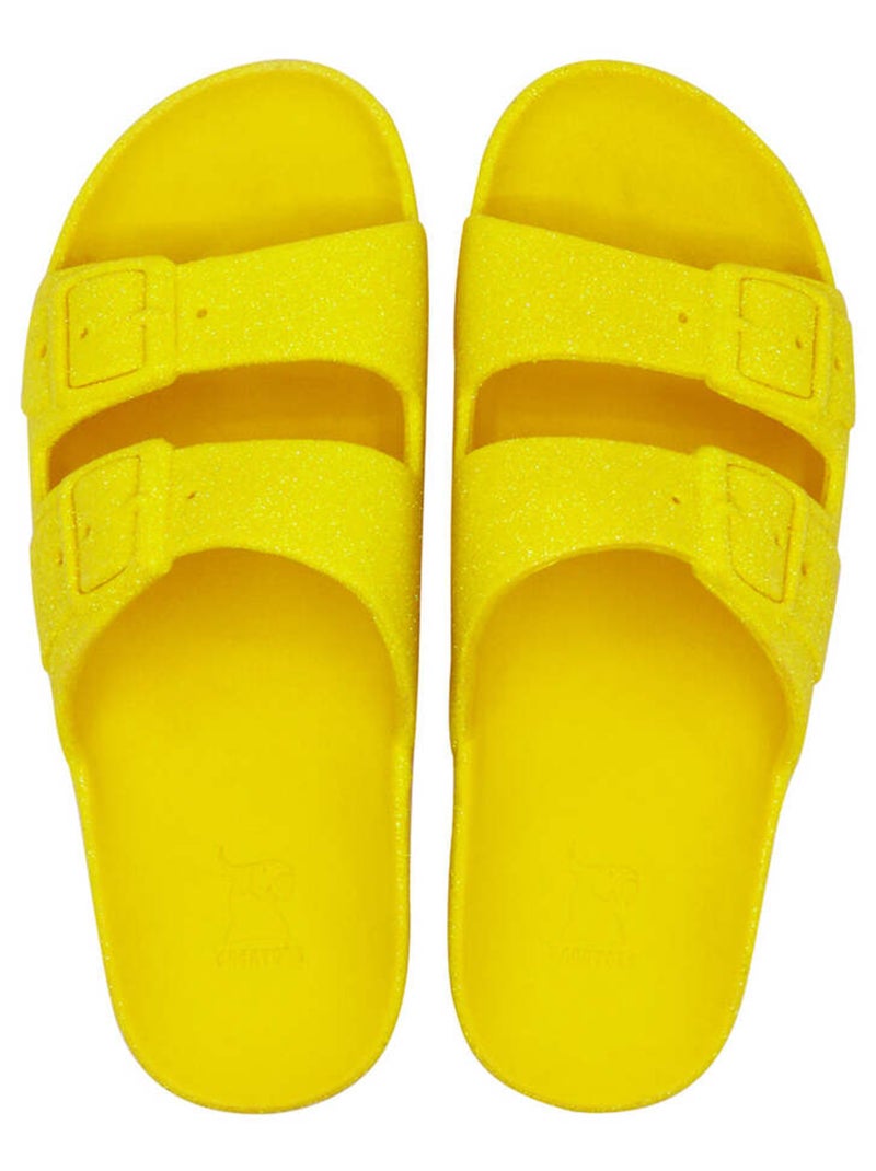 Sandales plates Neon Cacatoès Jaune fluo - Kiabi