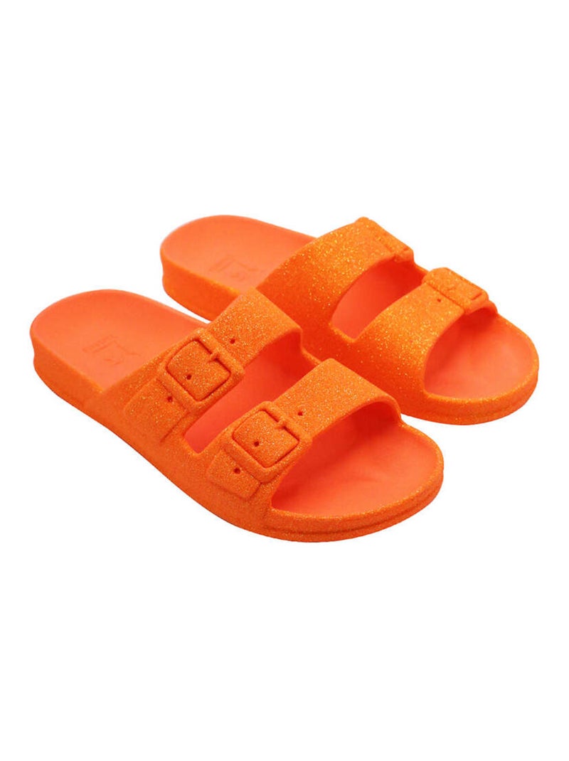 Sandales plates NEON Cacatoès Orange - Kiabi
