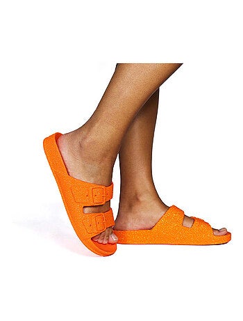 Sandales plates Neon Cacatoès