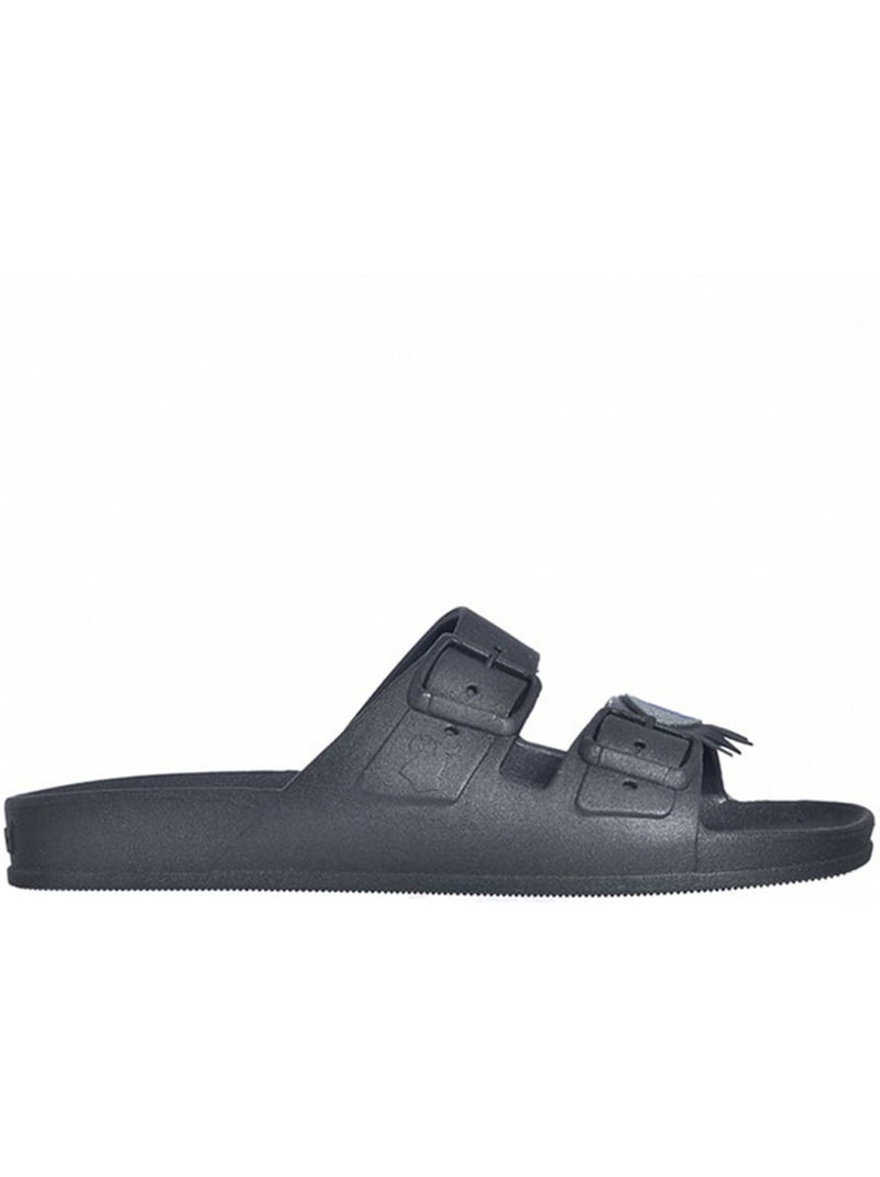 Sandales plates Olhos Cacatoès Noir Multicolore - Kiabi