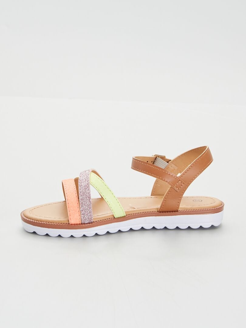 Sandales Zoe & Zac Pailleté Blanc, Taille 13 (EU 31) - Neuves Avec Emballage, Style Slingback Pour Fille
