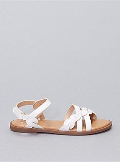 Sandales plates pailletées - Kiabi