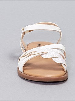 Sandales plates pailletées - Kiabi