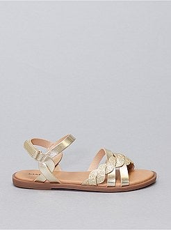 Sandales plates pailletées - Kiabi