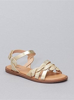 Sandales plates pailletées - Kiabi