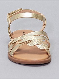 Sandales plates pailletées - Kiabi