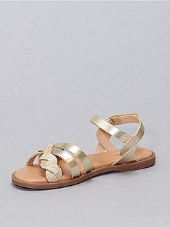 Sandales plates pailletées - Kiabi