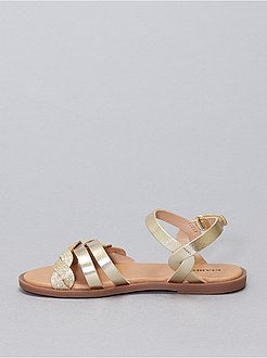 Sandales plates pailletées - Kiabi