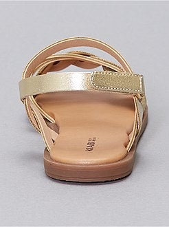 Sandales plates pailletées - Kiabi