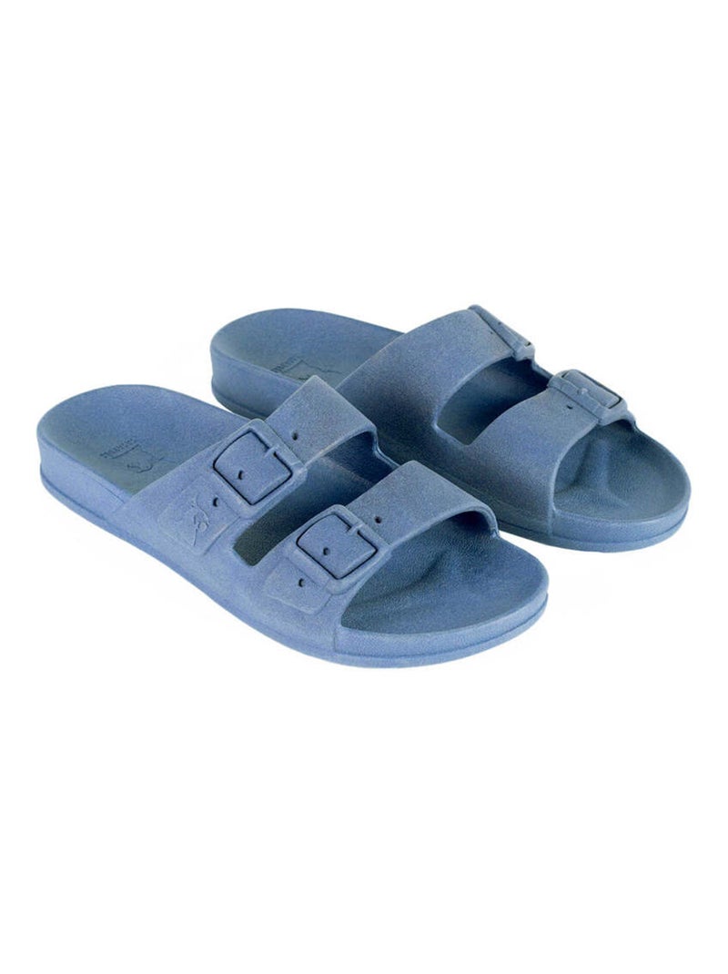 Sandales plates Rio De Janeiro Cacatoès Bleu denim - Kiabi