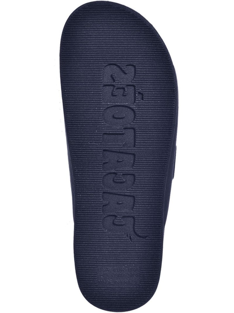 Sandales plates Rondonia Cacatoès Blanc Bleu marine Gris - Kiabi