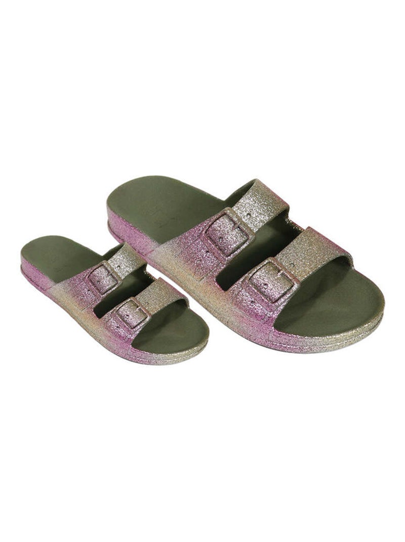 Sandales plates Sereia Cacatoès Kaki foncé - Kiabi