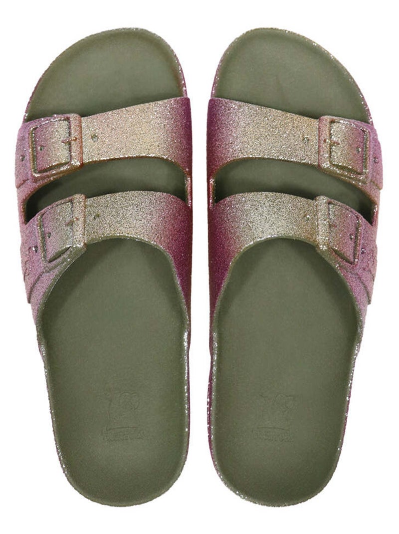 Sandales plates Sereia Cacatoès Kaki foncé - Kiabi