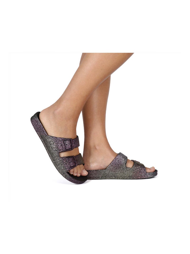 Sandales plates Sereia Cacatoès Noir - Kiabi