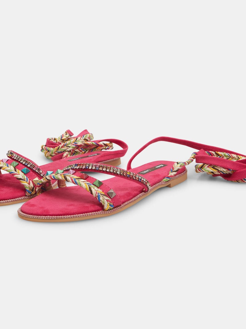 Sandales plates spartiates Bata Red Label Rose - Kiabi