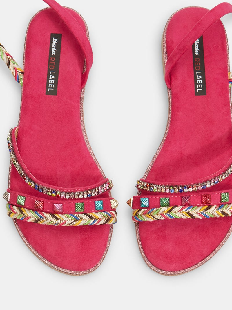 Sandales plates spartiates Bata Red Label Rose - Kiabi