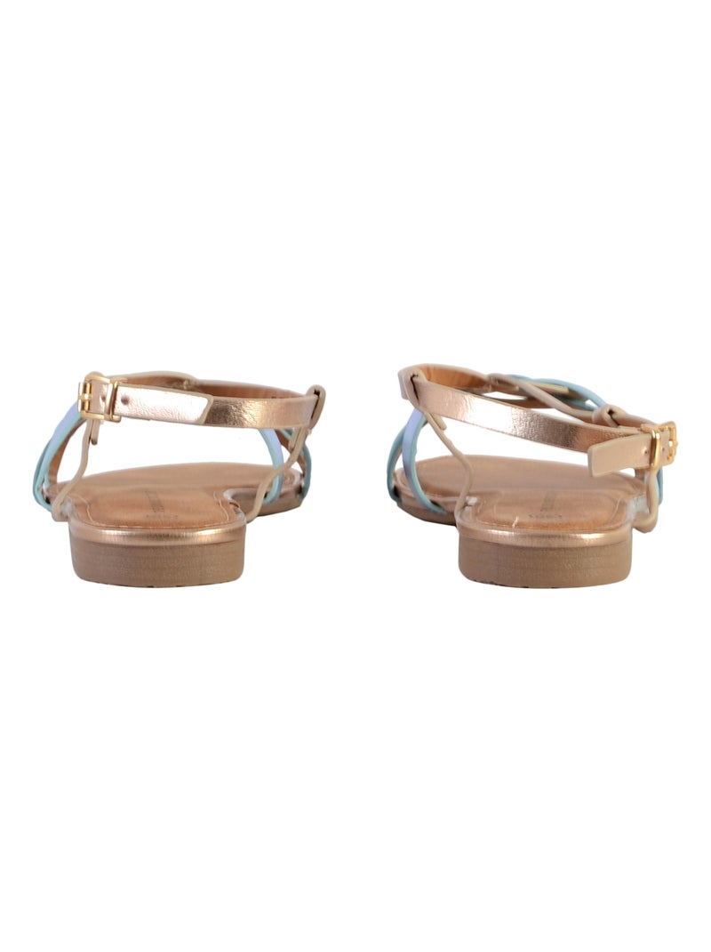 Sandales Plates The Divine Factory Beige - Kiabi