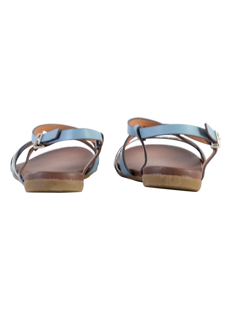 Sandales Plates The Divine Factory Bleu - Kiabi