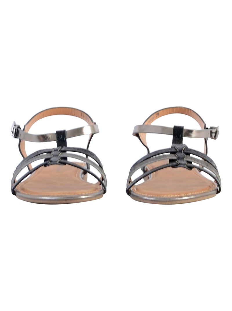Sandales Plates The Divine Factory Gris - Kiabi