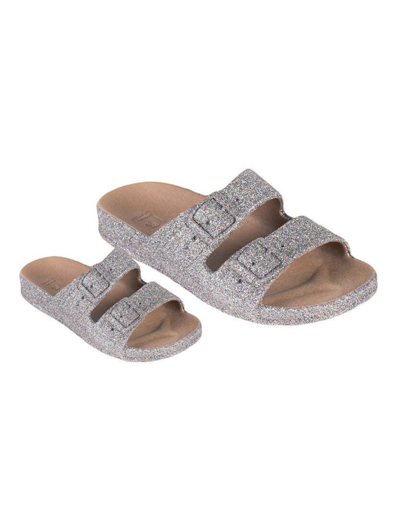 Sandales plates Trancoso Cacatoès Camel/Multicolore - Kiabi