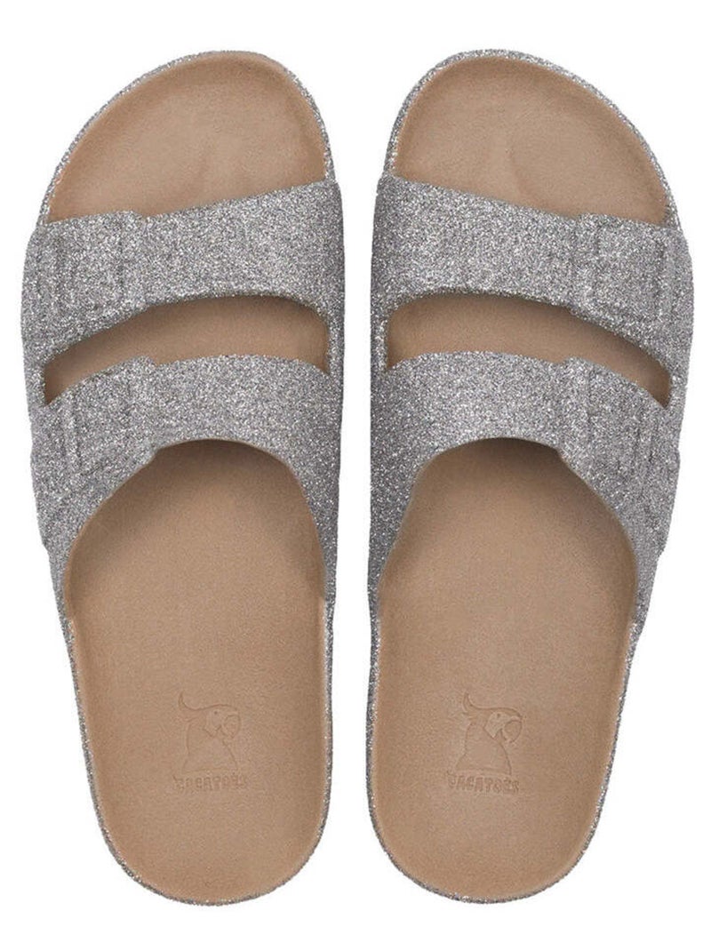 Sandales plates Trancoso Cacatoès Camel/Multicolore - Kiabi