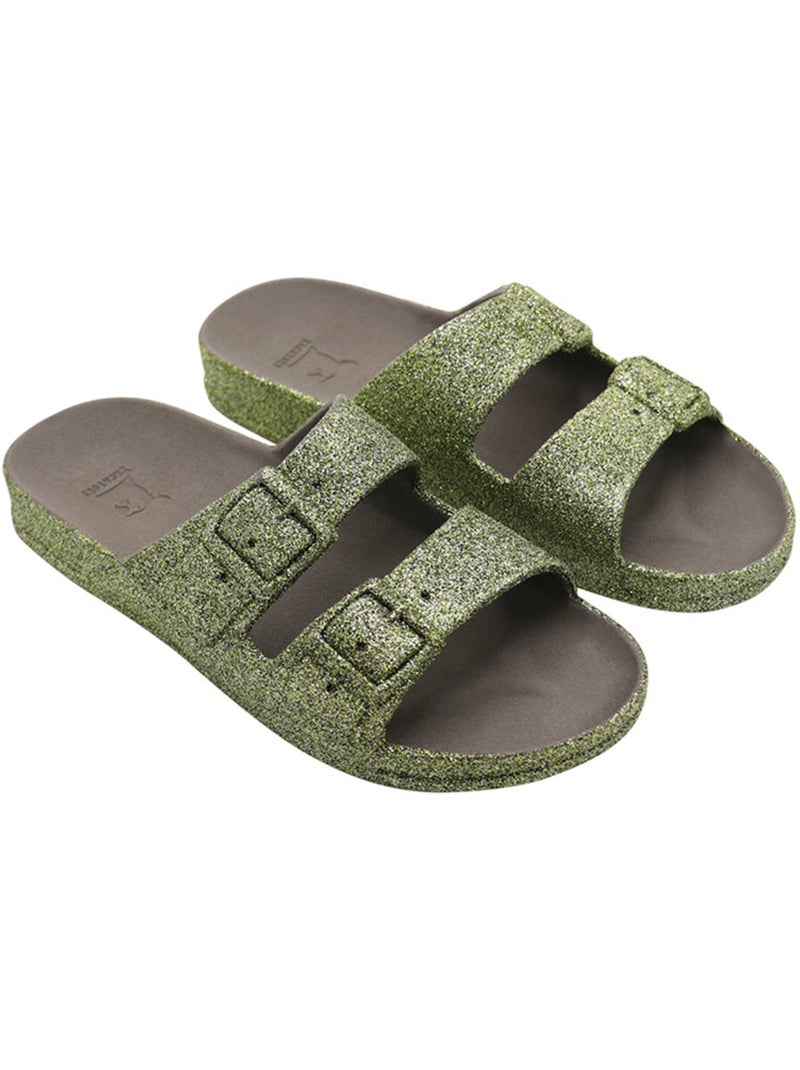 Sandales plates Trancoso Cacatoès Kaki foncé - Kiabi