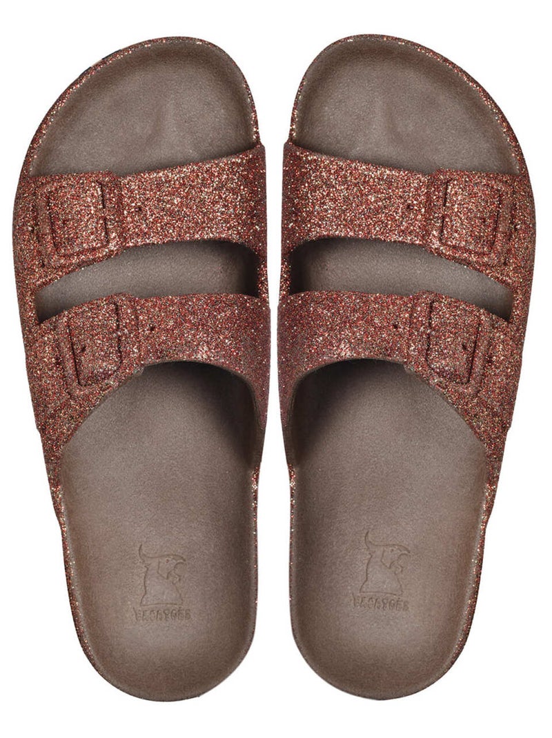 Sandales plates Trancoso Cacatoès Marron/Multicolore - Kiabi