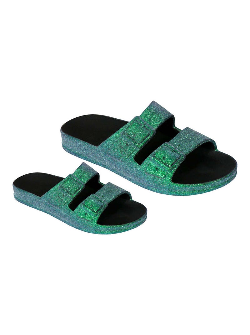 Sandales plates Trancoso Cacatoès Vert chèvrefeuille - Kiabi