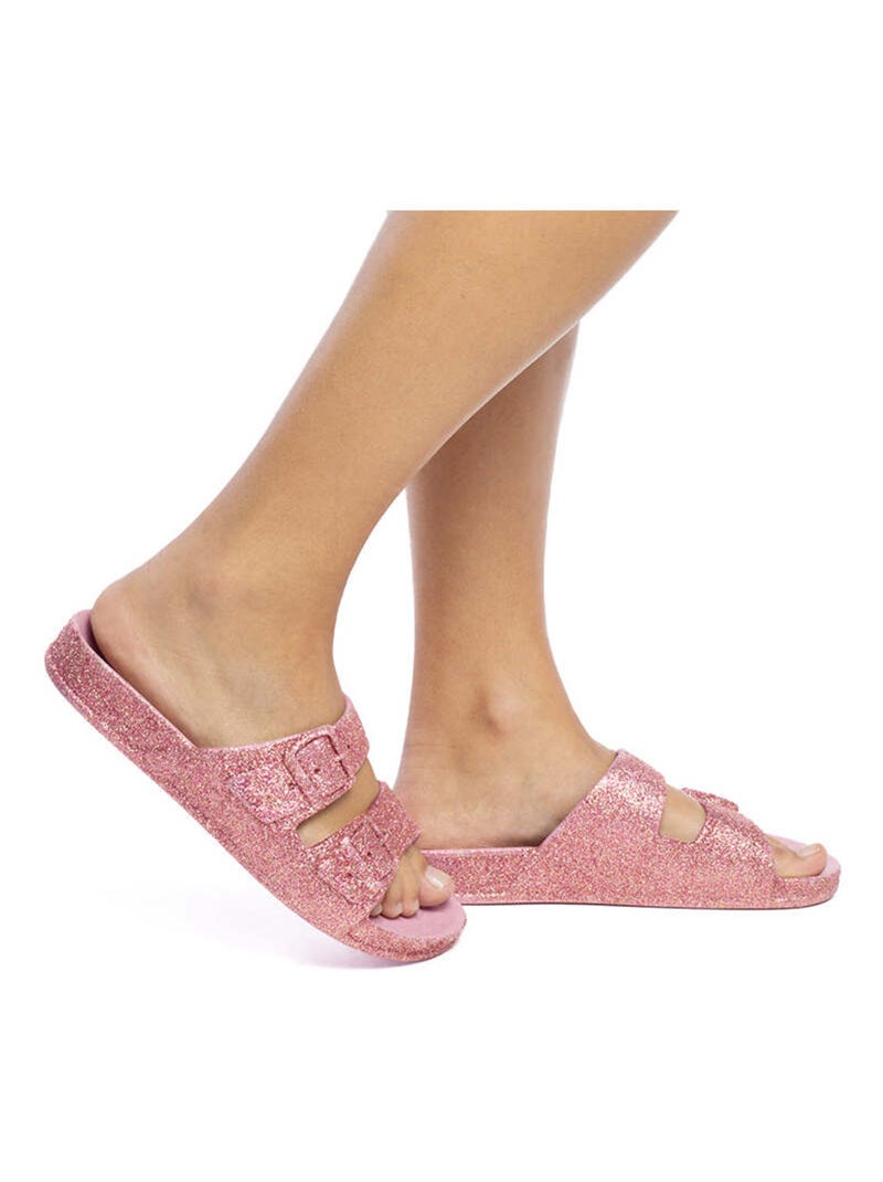 Sandales plates Trancoso Cacatoès Vieux rose - Kiabi