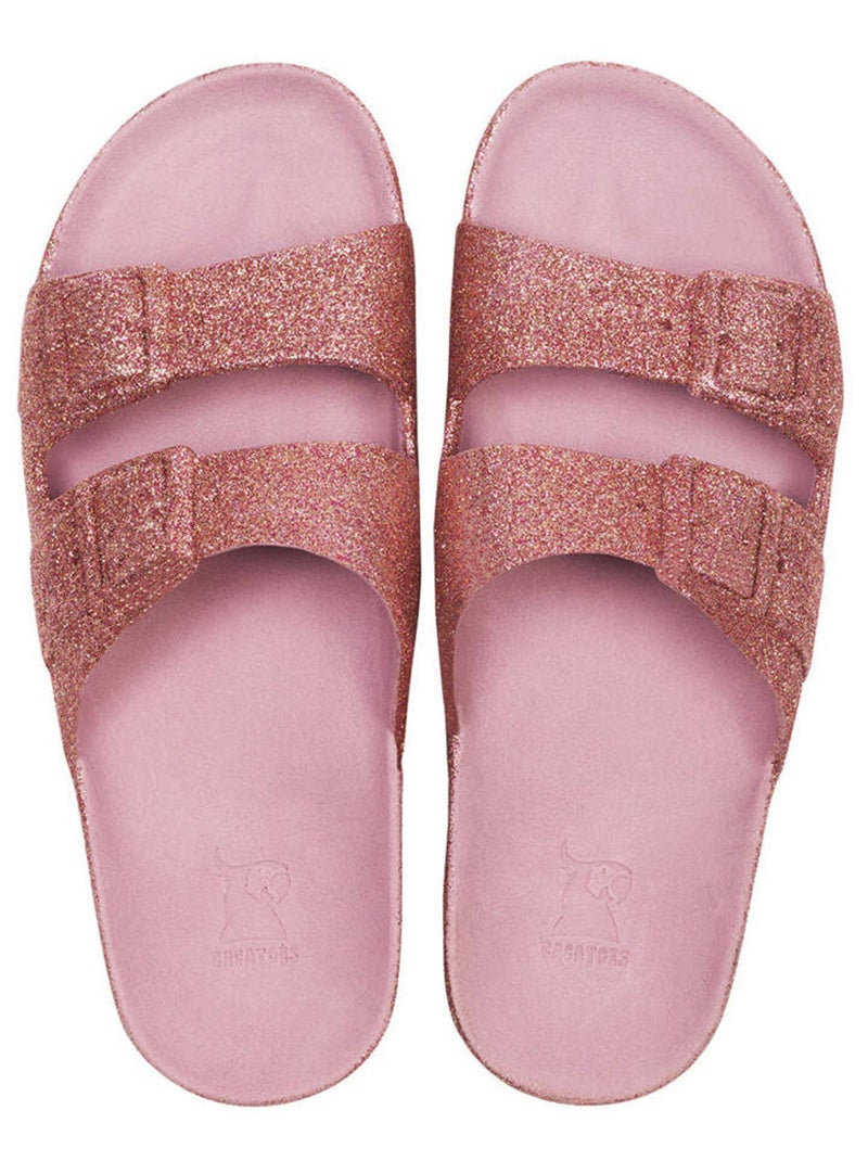 Sandales plates Trancoso Cacatoès Vieux rose - Kiabi